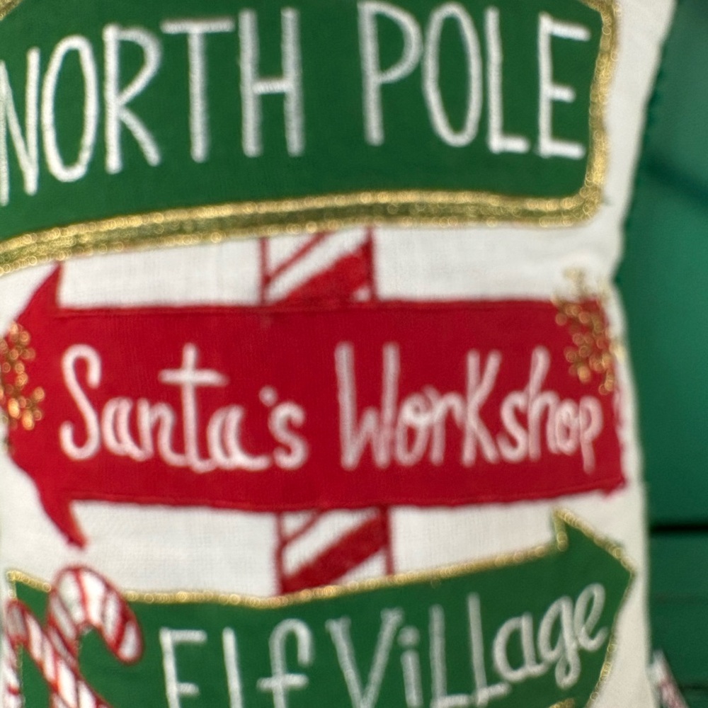 Festive North Pole Holiday Pillow - Picture 7 of 12